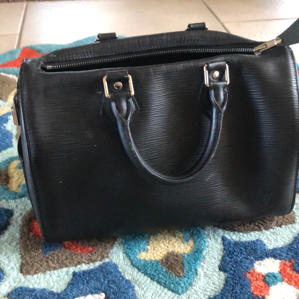 Louis Vuitton Black Epi Speed 30